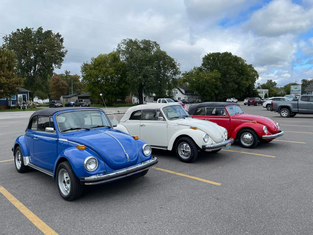 Three Super Beetles parked together