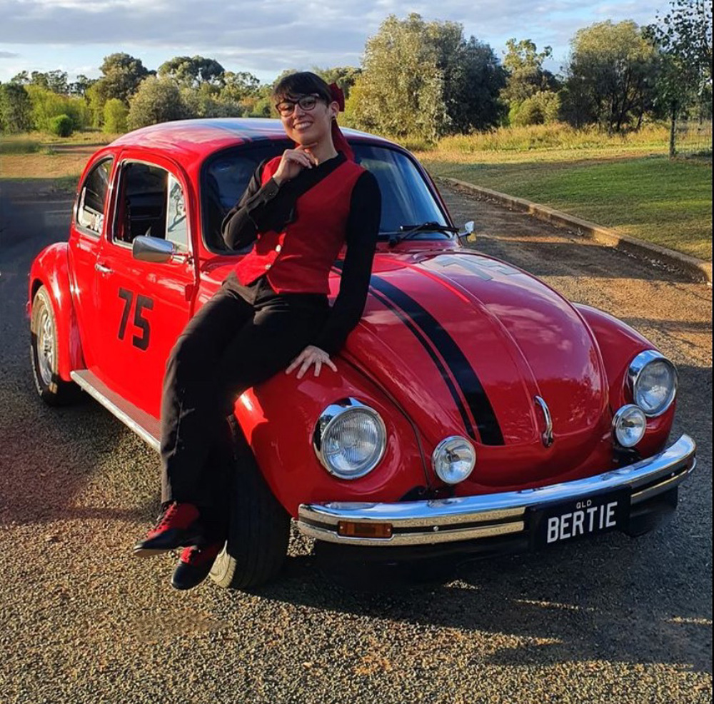 Kirrily McKie and Bertie the Beetle