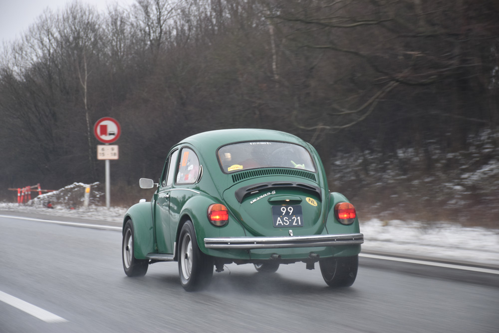 Daily driver Volkswagen Super Beetle restored from a garden find after seventeen years