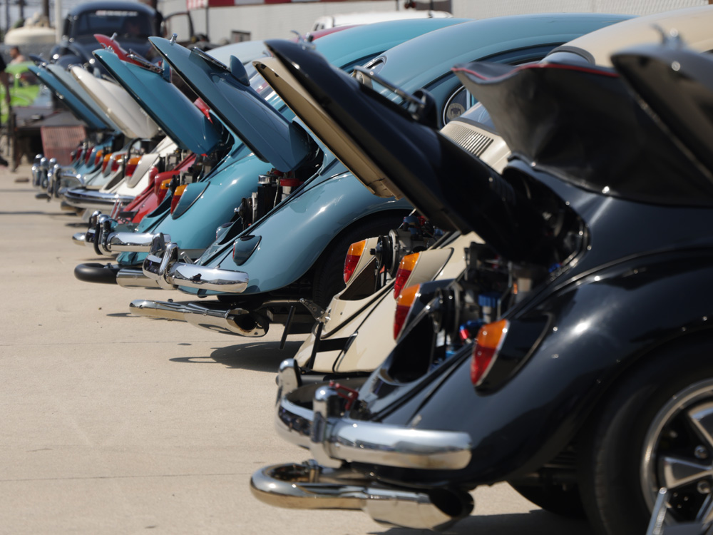 Classic Volkswagen Beetle at the EMPI Open House event in Anaheim